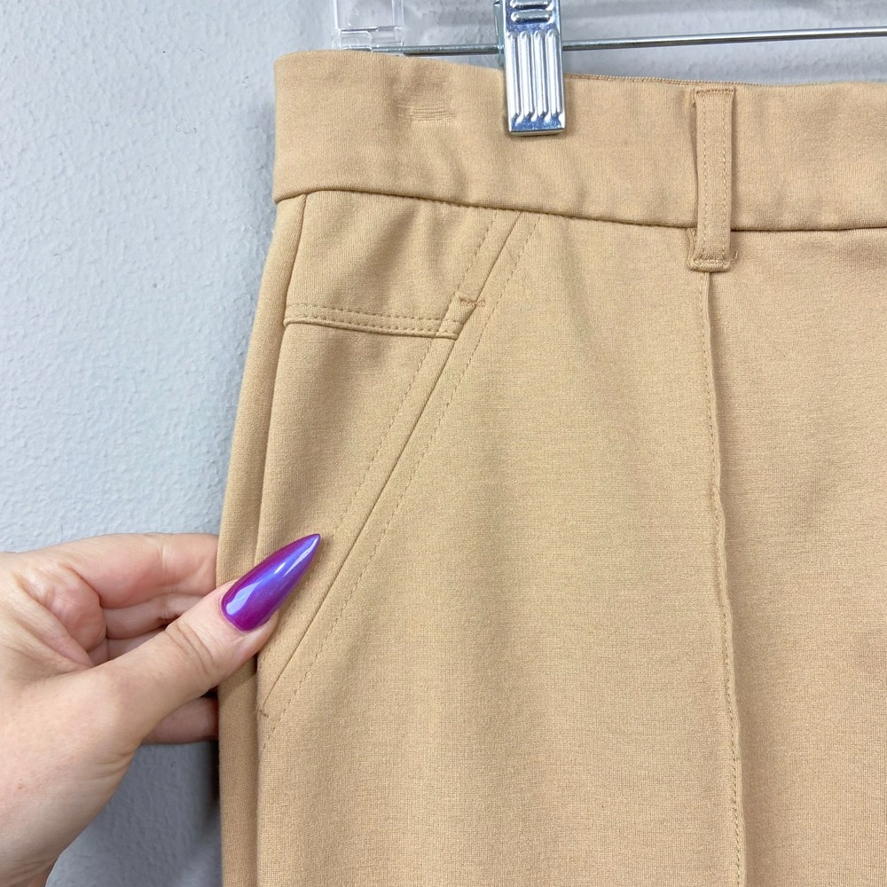 Chico's So Slimming Pants Trousers Size 8 Career Stretch‎ Khaki Beige Minimalist - Picture 4 of 13